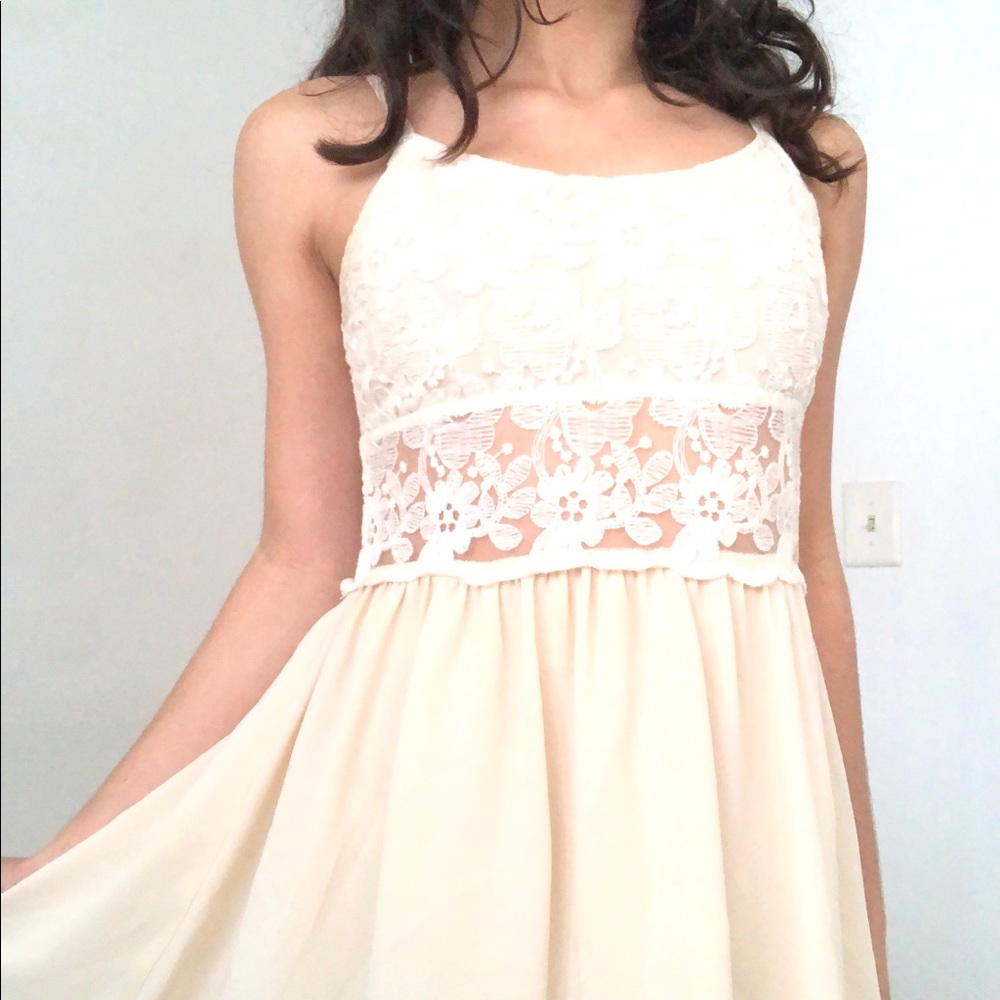 Cream lace dress